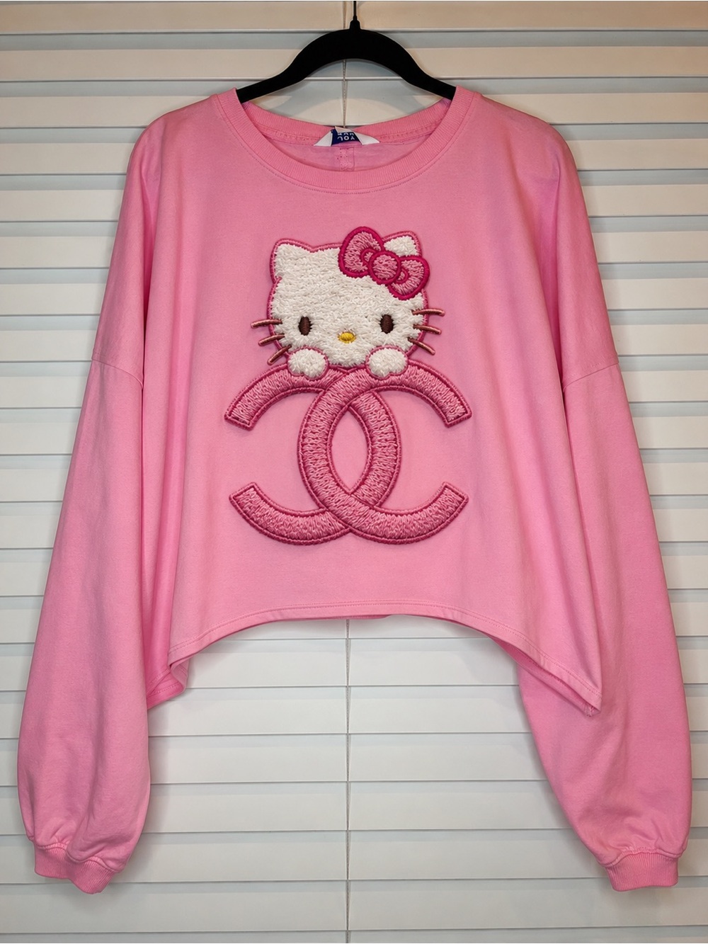 Pink Hello Kitty Oversized Patch Sweatshirt